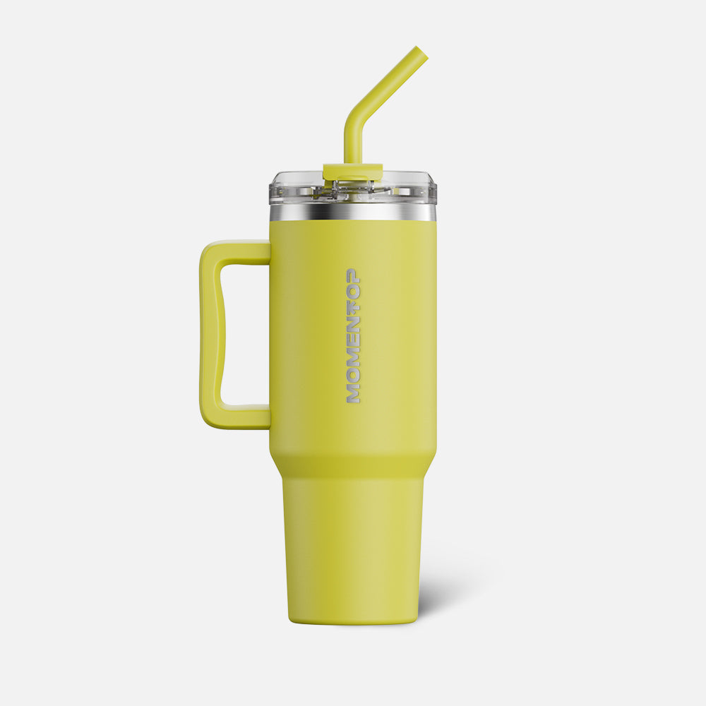VASO DEPORTIVO DE 40 oz CON ASA LATERAL MOMENTOP™ | AMARILLO BRILLANTE