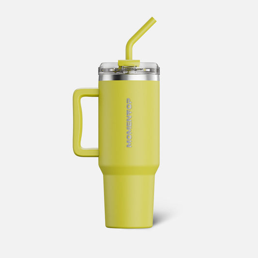 VASO DEPORTIVO DE 40 oz CON ASA LATERAL MOMENTOP™ | AMARILLO BRILLANTE