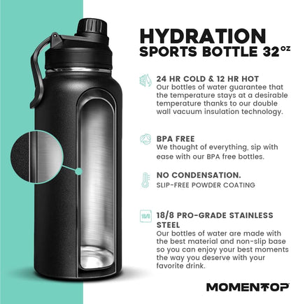 BOTELLA DEPORTIVA MOMENTOP™ DE 40 oz | MORADO INTENSO 